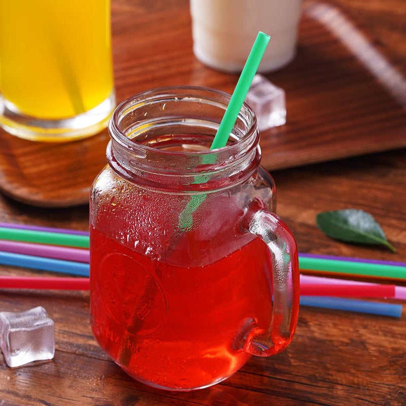 CVNDKN 200 Pcs Colorful Plastic Long Disposable Drinking Straws. (0.23''diameter and 10.2"long) - Image 4